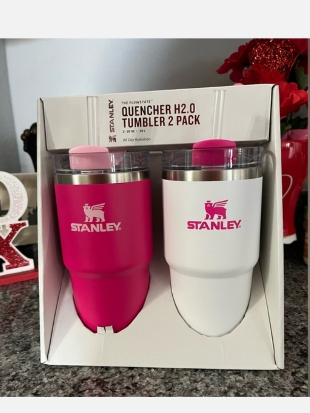 Stanley | 2pk 20oz Stainless Steel H2.0 Flowstate Quencher Tumblers